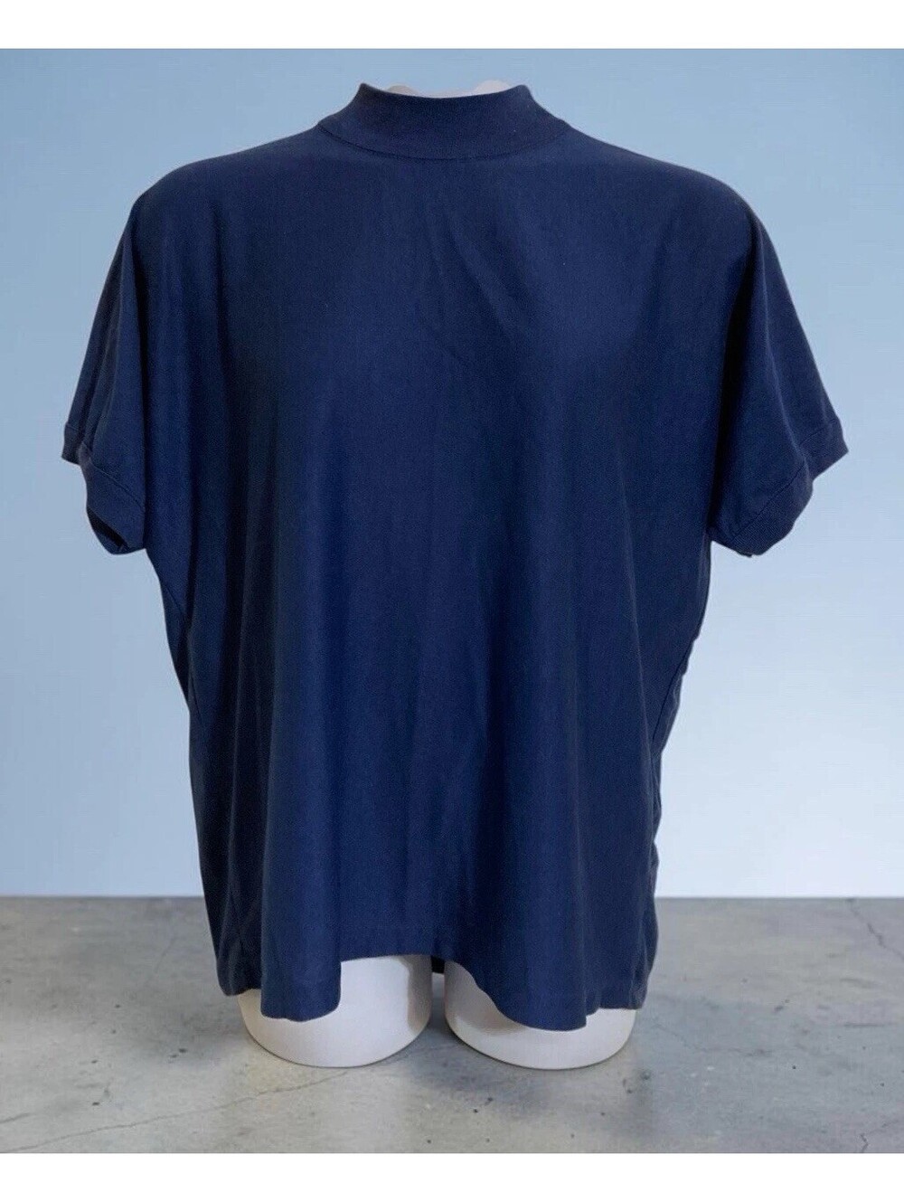 Women Extra Elements Blue Short Sleeve Pullover Cotton Blend T-Shirt Top Sz 22W